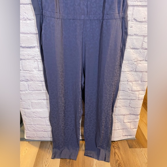 Athleta Brooklyn Textured Leopard Print Sleeveless Jumpsuit Plus Size 22 - Picture 3 of 9